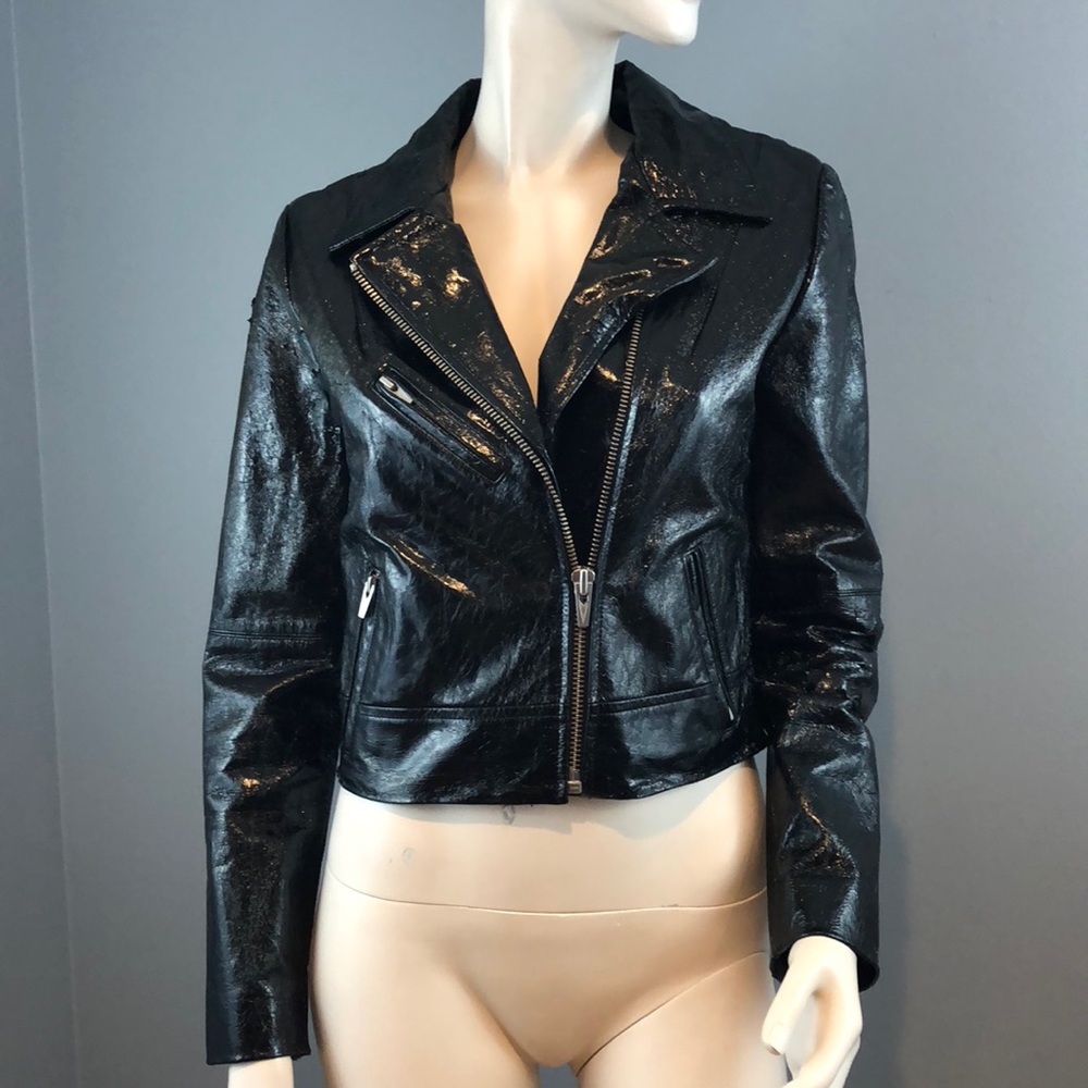 NWOT Veda Jayne Patent Leather Jacket Orig $995